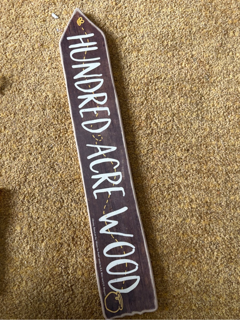 Rustic Brown Hundred Acre Wood Arrow Wall Décor